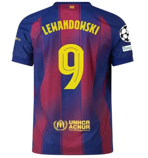 Robert Lewandowski - 2025/2026 Barcelona Home Jersey - Short Sleeve
