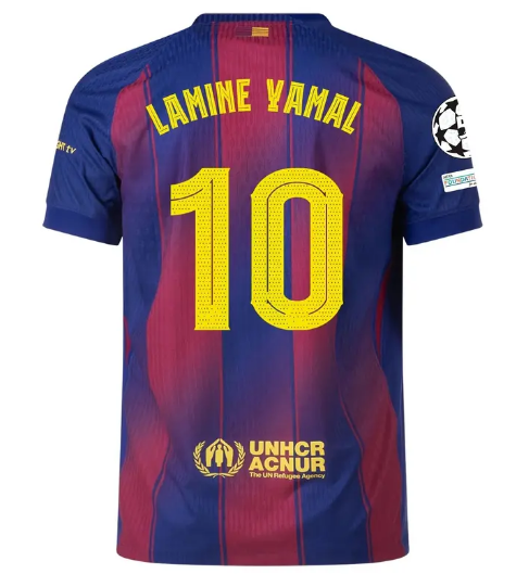 Lamine Yamal - 2025/2026 Barcelona Home Jersey - Short Sleeve